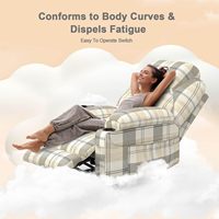 Fauteuil inclinable chauffant avec massage, double poches latérales, ports USB-C, porte-gobelets et fonction de levage, idéal pour les personnes âgées