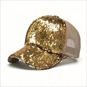Casquette de baseball personnalisable pour femme, unie, à paillettes, scintillante, rose fantaisie, à sequins, pour spectacle de scène - Product Image 5