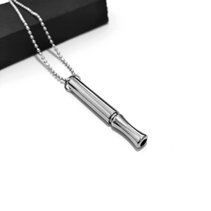 売れ筋ステンレス鋼呼吸瞑想落ち着いたストレス解消多用途ロングペンダントネックレス - Product Image 2