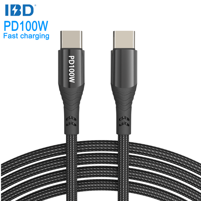 Wholesale PD240W 100W 60W Braided USB Type C to C Data Cable Mobile Phone Fast Charging Data Transmission for iphone Android