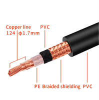 Câble d'interconnexion RCA mâle-mâle RASANTEK RCA-022 de haute qualité, conducteur plaqué or 99,99 % OFC, gaine en PVC, 2 m, microphone/haut-parleur
