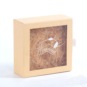 Hot Sale Custom Brown Gift Box Cardboard Paper Packaging Box Kraft Box With Clear Window