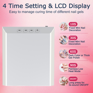 Đèn sấy móng tay <span class=keywords><strong>LED</strong></span> <span class=keywords><strong>UV</strong></span> không dây sạc lại <span class=keywords><strong>60W</strong></span> hai đèn, mẫu mới 2025, dành cho tiệm nail - Product Image 6