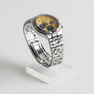 Pulseira de relógio, pulseira de relógio expositor rack suporte único curvo contagem anel c relógio de pulso apresentação suporte vitrine