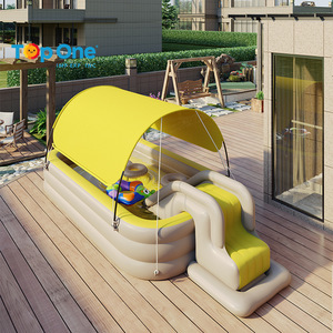 Top One Summer 2,1 M 2,6 M 3,05 M Piscina inflable familiar de diversión gruesa de gran tamaño con parasol - Product Image 6