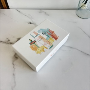 <span class=keywords><strong>Coffret</strong></span> Cadeau Eau Thermale avec Illustration Parisienne, Emballage Blanc, <span class=keywords><strong>Coffret</strong></span> Cadeau Élégant pour Produits de Soins de la Peau - Product Image 2