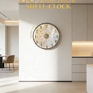 นาฬิกาแขวนผนังเหล็กโบราณสไตล์หรูหรา หน้าปัดเดียว เข็มหนา แผ่นหนา ระบบควอตซ์ สำหรับห้องนั่งเล่น - Product Image 1