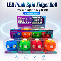 Balle anti-stress LED rotative en gros pour enfants, jouet sensoriel à presser, idéale pour les fêtes et les cadeaux.