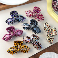 Pinces à cheveux en acétate de style vintage français, grandes pinces requin léopard pour femmes, accessoires pour cheveux
