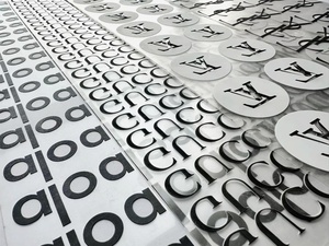 Vendita all'ingrosso lettere personalizzate logo adesivi chiamate dtf trasferimento di calore <span class=keywords><strong>per</strong></span> t-shirt packaging & servizi di stampa - Product Image 5