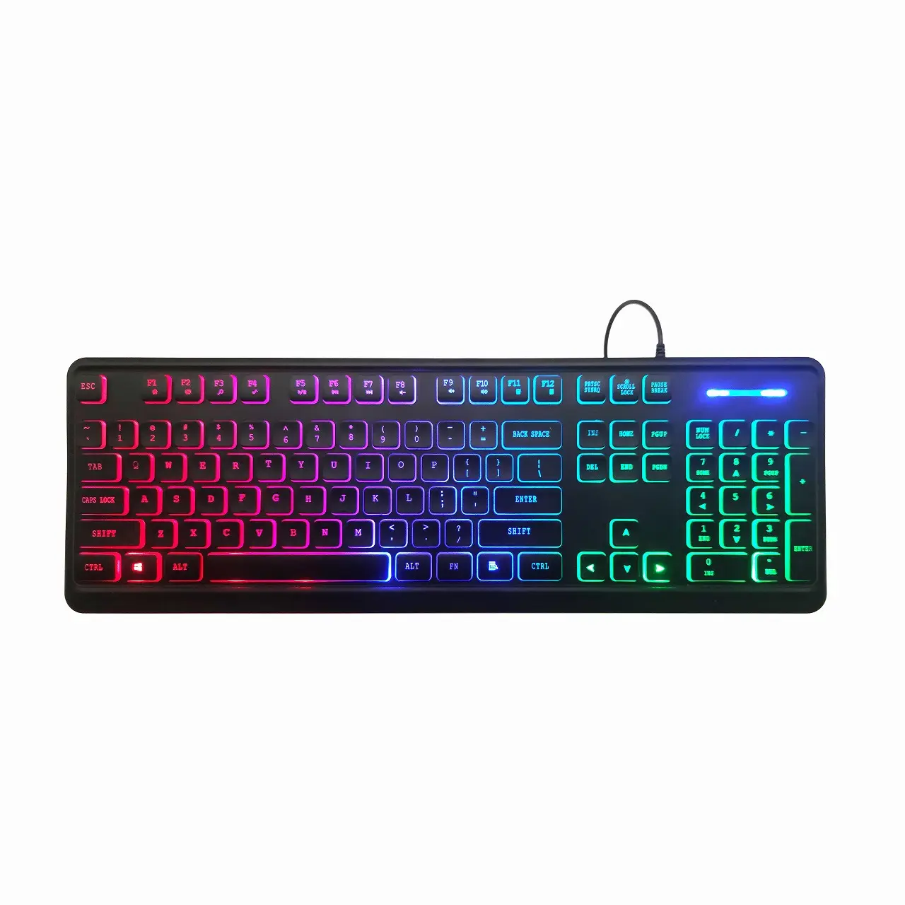 Backlit Keyboard RGB USB Wired Rainbow Keyboards Designed for PC,Office,Gamers, PS4, PS5, Laptop,Xbox