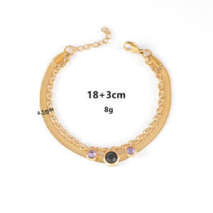 2025 Vintage Court Style Lumière De Luxe Bracelet Diamant Zircon Serpent Os Titane Acier Bracelet - Product Image 6