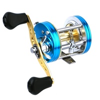 CKOTIAN C6-BL 5.3 Moulinet de pêche à lancer 4+1BB, Frein max. 8kg, Poignée EVA Gauche, Aluminium, pour Eau Salée, Eau Douce, Lac, Rivière