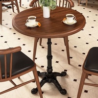 American Retro Cafe Bar Table en bois massif Baking Dessert Milk Tea Store Table à manger Mobilier élégant pour restaurant