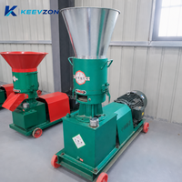 Machine à granulés d'aliments pour volailles et lapins, compacte, simple d'utilisation, à entraînement électrique rotatif, avec trémie large et corps métallique, pour petites exploitations agricoles