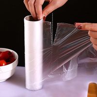 Plastic producezakjes op rol, transparant, voedselbewaarzakjes voor brood, groenten, fruit en vlees, 350 zakjes/rol (14'X20'/4 rollen)