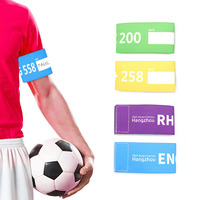 Brassard sangle Ultra-mince élastique respirant Nylon lettre motif basket Football sport Fitness poignet brassard bras Velcro