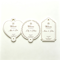 Carte d'invitation de mariage personnalisée avec dorure à chaud, carte de bienvenue découpée pour la cérémonie de mariage, cartes d'invitation personnalisées pour les invités