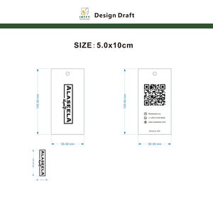 Étiquettes cadeaux en papier écologiques sur mesure, finition gaufrée, logo personnalisé, conception gratuite, couleurs blanc et noir pour jeans - Product Image 6