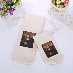 Bolsa de Lona para Vino con Cordón, Bolsa de Transporte para Botellas de Vino, Personalizable, al por Mayor - Product Image 1