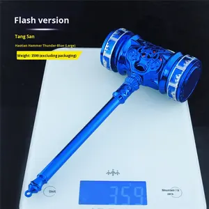 DL Anime périphérique Tang San Thunderbolt clignotant Haotian marteau grand 21CM métal coulée gravé modèle d'arme pour anniversaire - Product Image 3