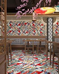 Azulejos de Cerámica Premium Retro Bohemios Mate Antideslizantes de 600x600mm y <span class=keywords><strong>8</strong></span>.5mm de Grosor con Patrones Decorativos Serigrafiados para Baño y Villa - Product Image 5