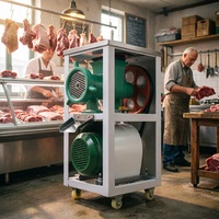 Broyeur à viande et à os mobile, hachoir à viande électrique industriel avec roues pour utilisation à la ferme et en atelier