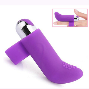Rechargeable 10-Speed Silicone Bullet <b>Vibrator</b> Pink Dildo Sex Toy Purple Finger <b>Vibrator</b> - Product Image 1