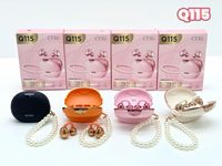 Écouteurs intra-auriculaires Q115 sans fil BT6.0, qualité sonore stéréo, design sac à main pour femme, sans réduction de bruit, type-C, pour jeux et musique