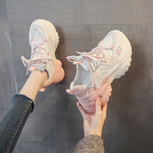 Chaussures de sport pour femmes, épaisses et blanches, style <span class=keywords><strong>papa</strong></span>, nouvelle collection printemps-automne 2024 - Product Image 3