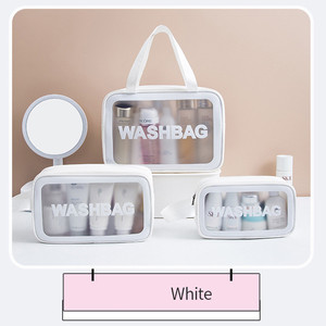 Sac de toilette transparent en PVC imperméable personnalisé Amiqi, pour le voyage, le rangement des cosmétiques et du maquillage, avec fermeture éclair - Product Image 5