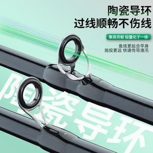 Ensemble de cannes à pêche en fibre de carbone, action moyenne rapide, pour eau salée, spinning et casting, 2 pièces, pour la pêche en rivière - Product Image 2