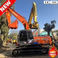 Excavatrice sur chenilles Hitachi ZX200-5A d'occasion d'origine japonaise, 20 tonnes, pour travaux routiers et miniers, diesel hydraulique, 98% neuve, pièces d'origine en stock