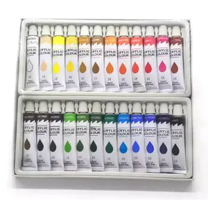 Customized water drop art painting professional 12ml acrylic paint set