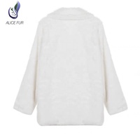 Veste en fausse fourrure de renard moyen pour femmes, taille plus, manches longues, imitation fourrure de zibeline, automne-hiver