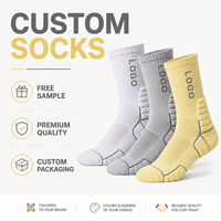 Chaussettes de sport en coton avec logo personnalisé, respirantes, rembourrées, mi-mollet, pour la course à pied, le tennis, la gym, unisexes, chaussettes de basket-ball