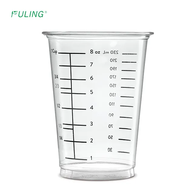 FULING 10 oz multi-purpose PET graduated disposable plastic measuring mixing cup