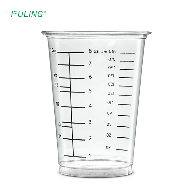 Fuling 10 Oz Multifunctionele Wegwerpbare Plastic Maatmengbeker Voor Huisdieren