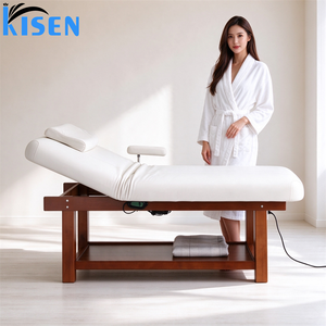 Cama de Tratamiento Eléctrica Profesional Kisen con Respaldo y Reposapiés Ajustables en Altura para Salón de Belleza, Spa, Clínica Médica - Product Image 1