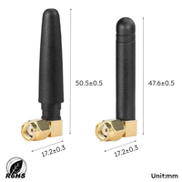 Antenne WiFi 2,4 GHz SMA Mâle 3dBi Omni Directionnelle en Caoutchouc en Forme de L Longue Portée pour Routeur Intérieur/Extérieur