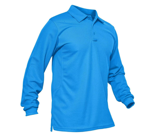 DFT01 Stock Multi Color Black Green skye Blue Black Khaki Brown Purple Red <b>Orange</b> <b>Polo</b> Shirts with Long Sleeves - Product Image 4