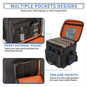 Sac de transport personnalisé pour disques vinyles de voyage de 7/10/12 pouces étui pour CD de stockage d'albums vinyles peut contenir jusqu'à 60 disques vinyles sac - Product Image 3