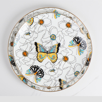 Haute qualité De Luxe peint à la main d'or porcelaine dîner ensemble pour le mariage