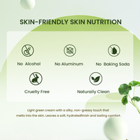 Crème hydratante légère pour le visage à base de plantes, de centella asiatica, d'aloe vera et d'acide hyaluronique, pour peaux grasses, crème visage botanique Clarité