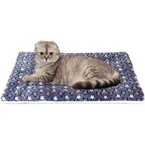 Tapete de cama ultra macio para cães e gatos com estampas fofas tapete aconchegante lavável e grosso para animais de estimação