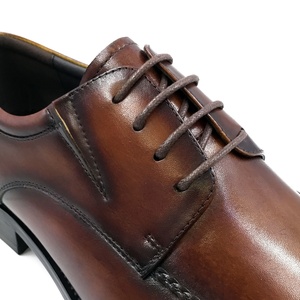 Handmade Woven <b>Edge</b> High Quality Vintage Men's Luxury Genuine Leather Lace-up Oxford Formal Wedding Shoes Custom Logo - Product Image 6