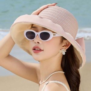 Sombrero de Pescador para Mujer, Nuevo Modelo 2025, Verano, Playa, con Lazo, Ala Ancha, Protección UV, para Viajes - Product Image 2