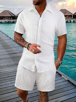 Ensemble d'été Polo Full Set Clothes Sport Wear Casual Loose Top and Short Hombre Beach Jogger 2 Pcs Tracksuit Men Clothing Sets