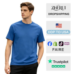 Excellent T-shirt en coton tissé à col rond, coupe classique, unisexe, nouveau design, vente en gros - Product Image 2