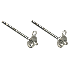Support vide en argent sterling S925 pour fabrication de bijoux DIY, pour aiguille de plateau, boucles d'oreilles pendantes, perles, perles de jade, cristaux et bols - Product Image 1